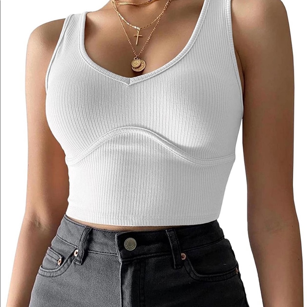 White crop top